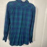 Vineyard Vines  Women’s Blue and Green Plaid Relaxed Button Down Shirt Size 8 EUC Photo 5