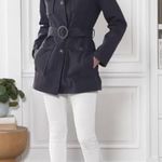 Dennis Basso Water Resistant 4-Pocket Safari Trench Navy Photo 0