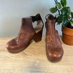 Free People Amber Orchard Wooden Wedge & Leather Platform Clogs, US 10.5/ EU 41 Photo 1