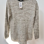 It’s Our Time Women’s Scoop Neck Tunic Sweater Oatmeal And Cream Size Large NWT Photo 0