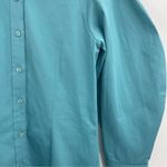 Alexis  Brooks Button Down blouse Solid Cerulean Blue Cotton Blend size xs nwt Photo 4