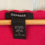 EXPRESS  Women's L Hot Pink Crochet Lace Cotton Nylon Sleeveless Knit Tank Top Photo 2