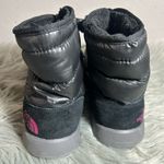The North Face Thermo Ball Lace Waterproof Black Black Pink Winter Boots Size 9 Photo 3