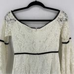 Off The Shoulder Lace Bell Sleeve Romper Womens Small White Photo 9