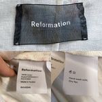 Reformation  Chantal Dress Floral Linen Geraldine White Maxi Size XL NWT Photo 5