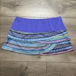 Two Lucky In Love Layered Tennis Skirt Skort Blue Purple Size Large Photo 1