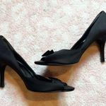 Blake Scott Desmond Black Bow Peep Toe High Heel Pumps 7.5 Photo 1