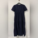 Quince NWT  100% Organic Cotton Black Poplin Tiered Maxi Dress Sz L Photo 2