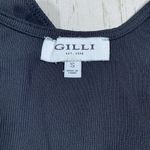 Gilli Thin Ribbed Sleeveless Scoop Neck Tank Bodysuit in Black Photo 3