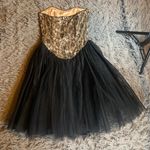 Gunne Sax Vintage 80s black and cream mini dress sz 5 Photo 1