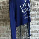 SuperNova Limited Edition Cropped Hoodie Small Navy New York Paris Tokyo… Tan Photo 3
