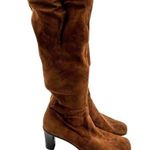 Franco Sarto Vintage Made in Brazil faux leather tall brown tan boots size 8.5 Photo 0