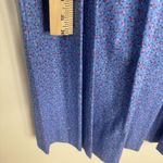 Vtg Alphorn Dress Womens Medium Floral Button Front Puff Sleeve Germany 80s Blue Photo 6