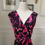 Tracy Reese Sleeveless Printed Midi Dress Hot Pink Floral Silk Ruffle 4 $398 Photo 2