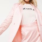 ASOS  - Heartbreak Satin Double Breasted Blazer in Pink Photo 8