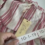 Elan  Dress Womens 3X Red White Striped Off Shoulder Maxi Boho Summer Cotton‎ Photo 3