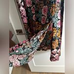 Monki Floral Tie-Waist Long Sleeve Dress Size M Photo 5