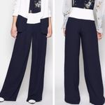 Joie  Analina Trouser Pants Navy & White High Waisted Business Wide Leg NWT SZ 4 Photo 1
