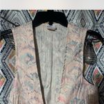 Women's Pink and Blue Patterned Vintage Vest Size 4 Photo 2