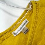 John Paul Richard Large Top Yellow Cap Sleeve Blouse Raw Boho Boxy Gauzy 1684 Photo 10