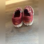 Vans  Women’s Burgundy Floral Asher Deluxe Slip On Sneaker Photo 3