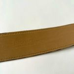 Michael Kors Black Leather Belt with Silver Logo Engraved Buckle Size Medium Photo 3