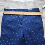 Talbots Relaxed Chinos Anchor Print Navy Blue Ankle Length Womens 6 Photo 6
