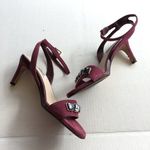 Clarks  jeweled‎ sandals ankle strap maroon Photo 3