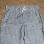 Athleta Cabo Linen Wide Leg Pant Chambray Blue 6 Photo 4