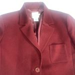 Façonnable Women’s Faconnable 100% Wool Maroon Coat Sz M Medium W Flaws Photo 5