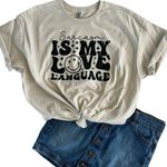 Gildan Sarcasm is My Love Language Womens X-Large Tan T-Shirt Short Sleeve Photo 0