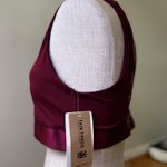 Athleta The Power Of She Sports Bra Criss-Cross Maroon Red L Activewear Gym NWT Photo 2