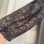 Anthropologie Amadi Eryna Sheer Velvet Burnout Balloon Sweatshirt Top Sz XS USA Gray Photo 7