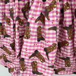Megan Crosby Lila Cowboy boots mini Dress pink combo back tie size medium Photo 4