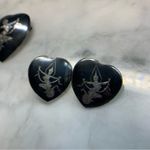 Siam Sterling Silver Brooch And Screw Back Earrings Heart Shaped Amearco VTG 21g Photo 5