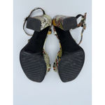 ZARA  Block Heels Womens 5.5 Faux Snakeskin Sandals 4.75" Club Going Out Wedding Photo 6