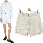 Proenza Schouler White Label High-Waisted Shorts in Bleach Chambray Size 6 Photo 1
