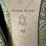 Antonio Melani WO SIZE 7 TAN FUR BLACK DOTTED ANIMAL PRINT LEATHER UPPER Photo 8