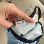 Brandy Melville John Galt tank top baby tee cropped leopard print navy bow lace animal Photo 2