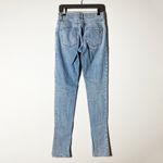 The Attico Front Slit Skinny Mid Rise Cotton Denim Jeans Blue 27 Photo 3