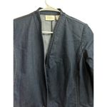 Chico's  Women's Western Blue Denim Jacket Long Gold Clasp Pockets 0 Photo 3