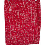 Margaret M Coral White Floral Pencil Skirt Medium Pink Photo 0