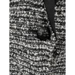 ZARA Tweed Blazer One Button Heather Gray Black Long Sleeve Pockets Size Large Photo 3