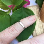 Flat Band Sterling High Gloss Toe Midi Ring Silver Photo 4