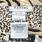 Natori Black Tan Animal Print Stretch Jersey Kimono Robe Tiger Leopard Lounge Photo 12