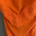 Missguided NWT  orange lace trim halter maxi dress Photo 5