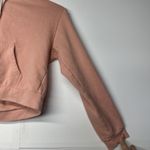 Forever 21 Light Pink Zipped Up Cropped Sweatshirt Size Large Photo 4