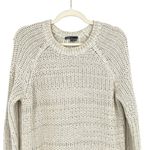Vince Raglan Crewneck Knit Sweater Ivory Cream Size Small Photo 3