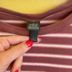 Wild Fable  Mauve and White Striped Tee Photo 1
