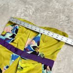 Vince Camuto Mini Dress Women's 8 Yellow Blue Floral Sweetheart Strapless Photo 2